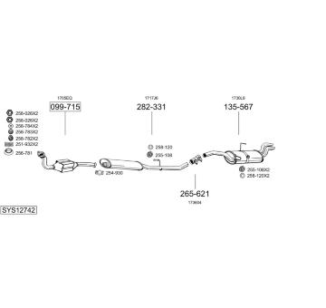 Výfukový systém BOSAL SYS12742