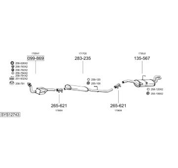 Výfukový systém BOSAL SYS12743