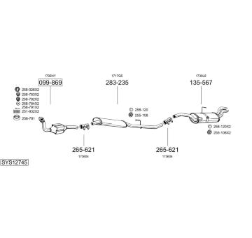 Výfukový systém BOSAL SYS12745