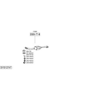 Výfukový systém BOSAL SYS12747