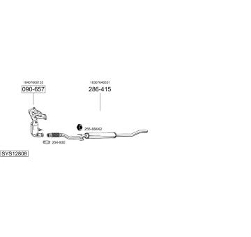 Výfukový systém BOSAL SYS12808
