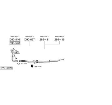 Výfukový systém BOSAL SYS12820