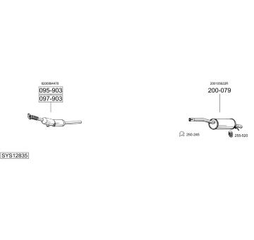 Výfukový systém BOSAL SYS12835