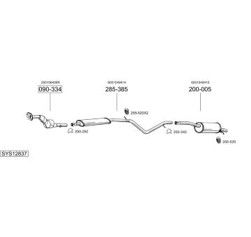 Výfukový systém BOSAL SYS12837