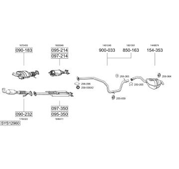 Výfukový systém BOSAL SYS12960