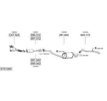 Výfukový systém BOSAL SYS12965
