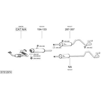 Výfukový systém BOSAL SYS12974