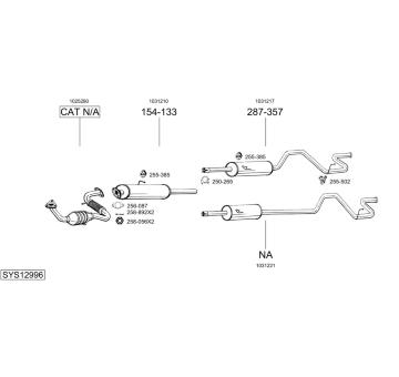 Výfukový systém BOSAL SYS12996
