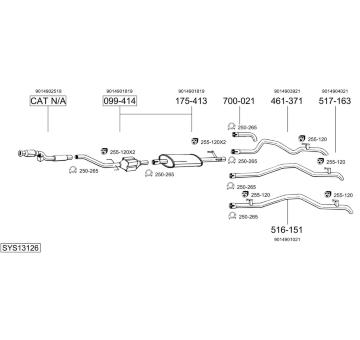 Výfukový systém BOSAL SYS13126
