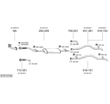 Výfukový systém BOSAL SYS13129
