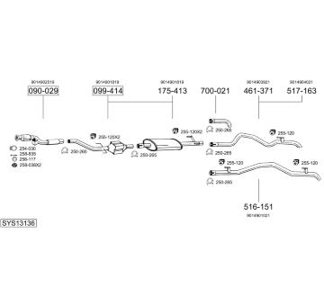 Výfukový systém BOSAL SYS13136