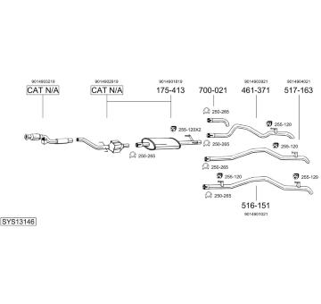 Výfukový systém BOSAL SYS13146