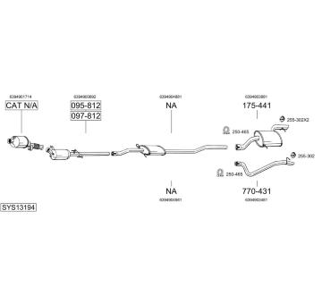 Výfukový systém BOSAL SYS13194