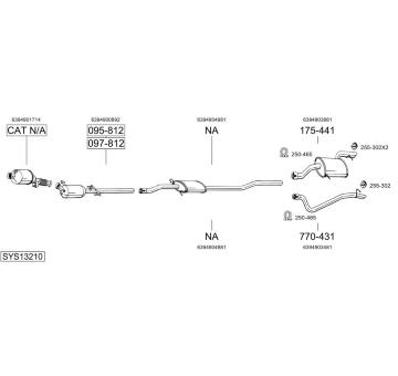 Výfukový systém BOSAL SYS13210