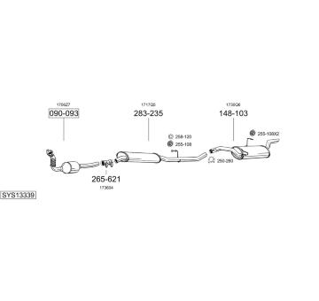 Výfukový systém BOSAL SYS13339