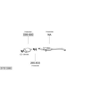 Výfukový systém BOSAL SYS13360