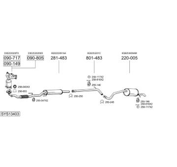 Výfukový systém BOSAL SYS13403