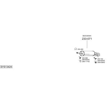Výfukový systém BOSAL SYS13424
