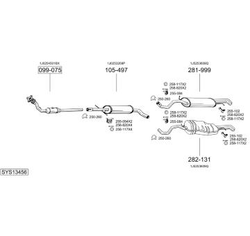 Výfukový systém BOSAL SYS13456