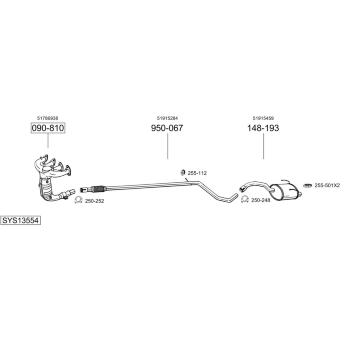 Výfukový systém BOSAL SYS13554