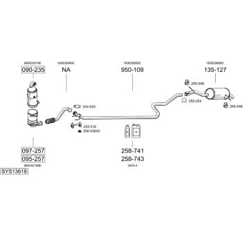 Výfukový systém BOSAL SYS13618