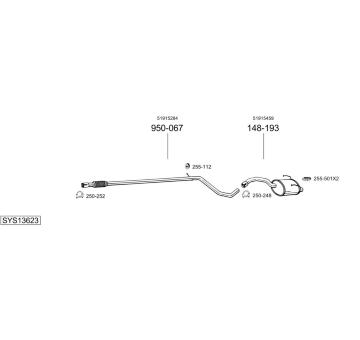 Výfukový systém BOSAL SYS13623
