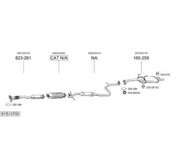 Výfukový systém BOSAL SYS13705