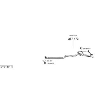 Výfukový systém BOSAL SYS13711