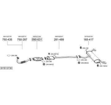 Výfukový systém BOSAL SYS13730