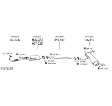 Výfukový systém BOSAL SYS13731