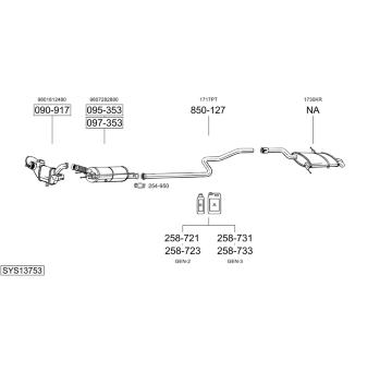 Výfukový systém BOSAL SYS13753