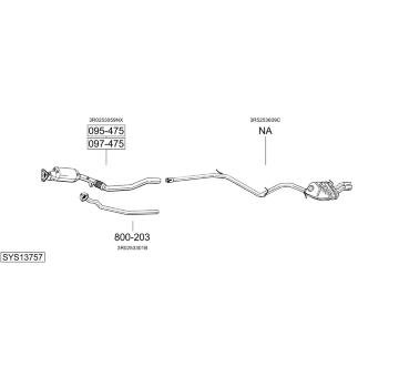 Výfukový systém BOSAL SYS13757