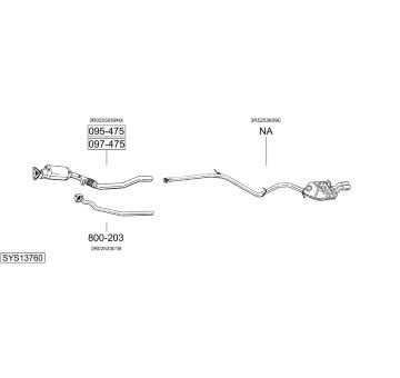 Výfukový systém BOSAL SYS13760