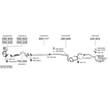 Výfukový systém BOSAL SYS13783