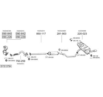 Výfukový systém BOSAL SYS13784