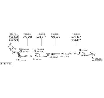 Výfukový systém BOSAL SYS13796