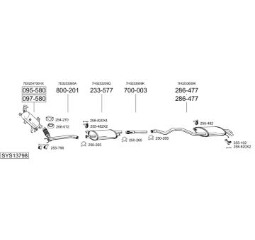 Výfukový systém BOSAL SYS13798