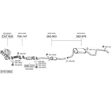 Výfukový systém BOSAL SYS13802