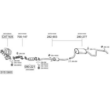 Výfukový systém BOSAL SYS13805