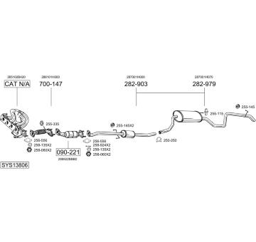 Výfukový systém BOSAL SYS13806