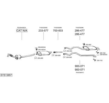 Výfukový systém BOSAL SYS13857