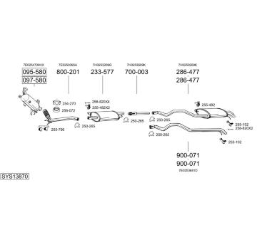 Výfukový systém BOSAL SYS13870