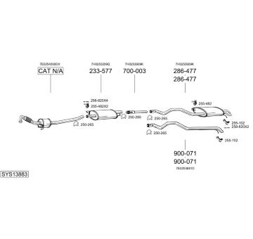 Výfukový systém BOSAL SYS13883
