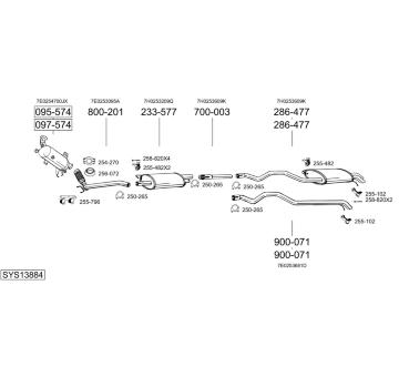 Výfukový systém BOSAL SYS13884