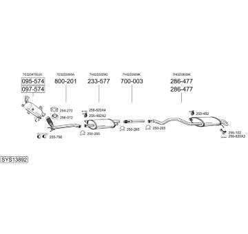 Výfukový systém BOSAL SYS13892