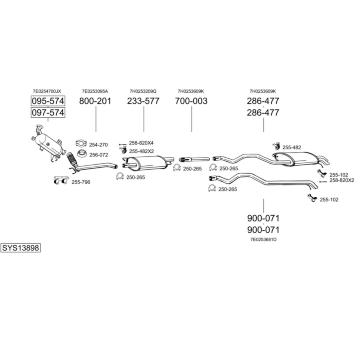 Výfukový systém BOSAL SYS13898
