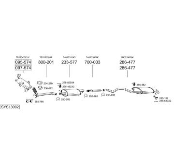 Výfukový systém BOSAL SYS13902