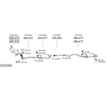 Výfukový systém BOSAL SYS13904