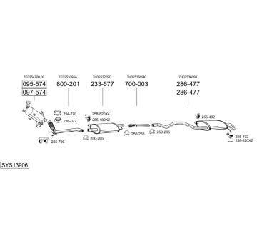 Výfukový systém BOSAL SYS13906