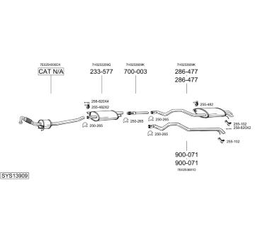 Výfukový systém BOSAL SYS13909